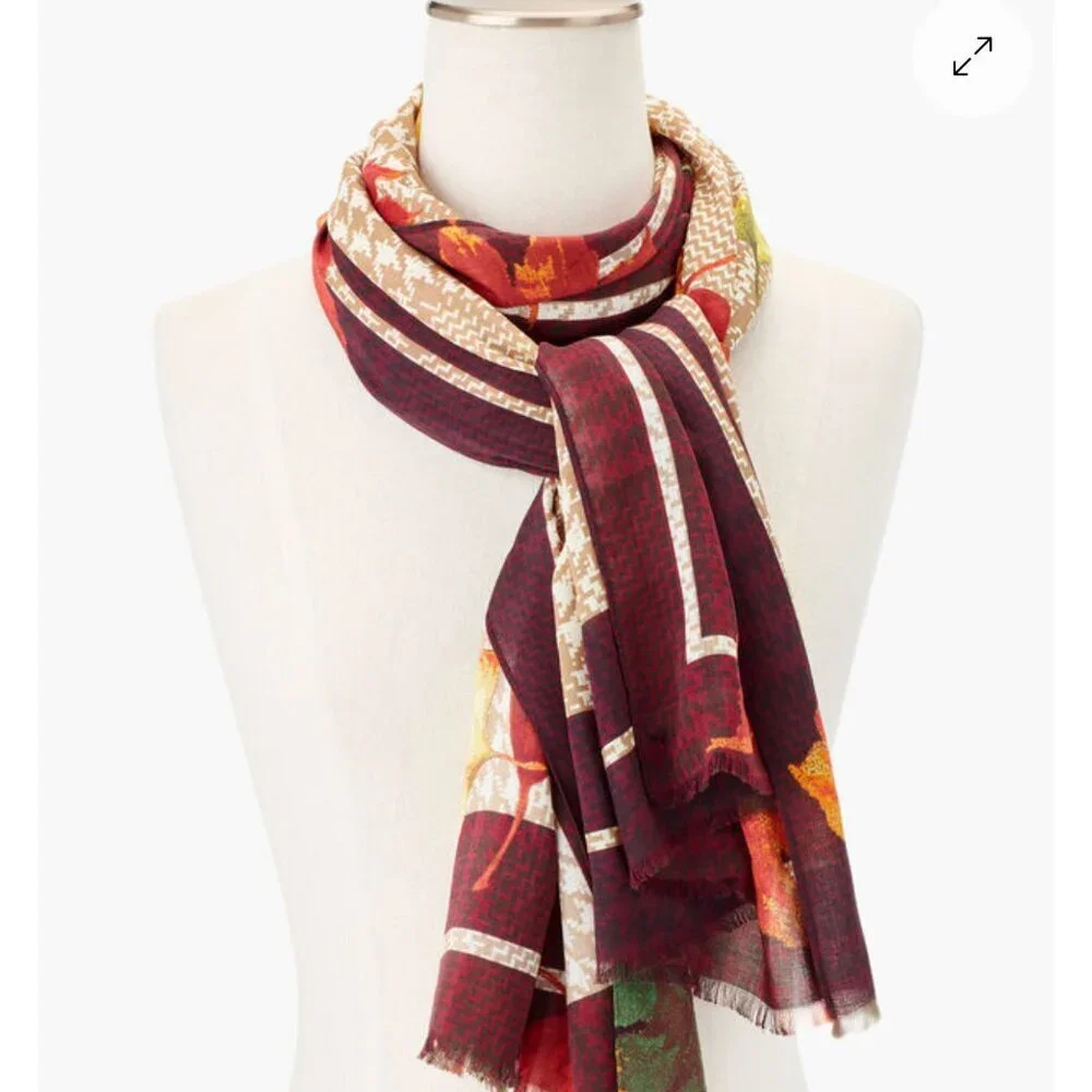 Falling Leaves Scarf Wrap 100% MODAL   26